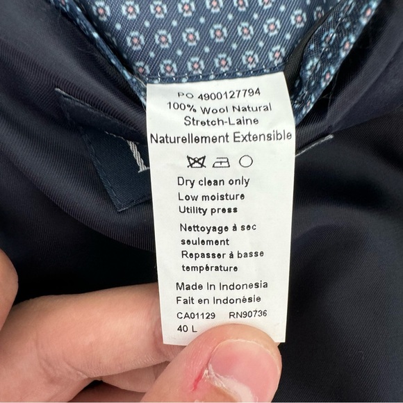 NWT RALPH by RALPH LAUREN Navy CHECK Classic Fit Wool Suit  40 LONG $325 - Picture 7 of 13